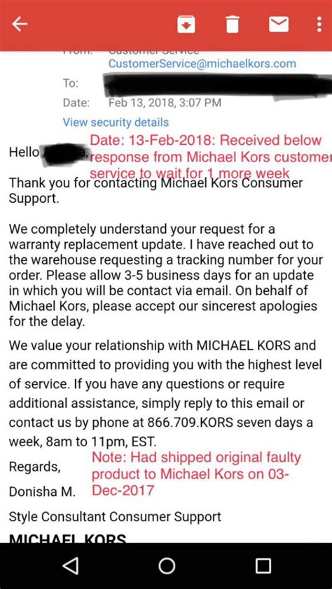 contact michael kors